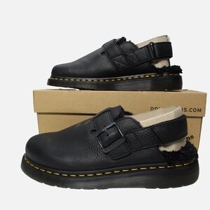 Dr. Martens Unisex-Adult Jorge Ii Faux Fur lined leather slingback mules size 6